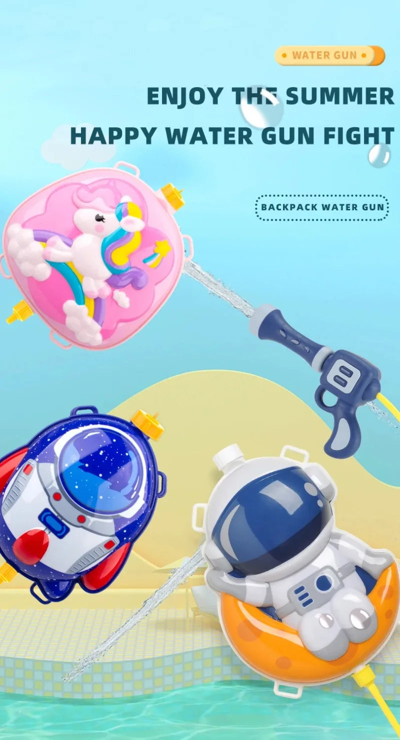 Children Backpack water gun Toys Summer Outdoor Beach Pool Garden Fight Games Kids Water fight Watergun outing toy Gifts
