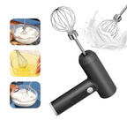 1 Wireless Electric Food Mixer, Portable 3-Speed Hand Mixer, Baking Dough and Cake Cream Mixer, Kitchen Tool