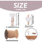 50pcs/pack Heart Clothespins Wooden Photo Paper Peg Pin Craft Clips for Paper Photo Display Hanging Home Party Wedding Decor
