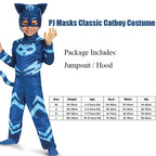 Kids Blue Red Green Jumpsuits Pajamas Cosplay Costume with Mask Night Hero Birthday Party Dress Sets Christmas Costumes