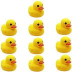 10pcs Preschool Bath Toys Mini Rubber Ducks Squeak Float Ducks Baby Bathtub Shower Toy Gift for Toddlers Kids Boys Girl Birthday
