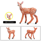 Oenux Forest Deer Animals Simulation Wild White-Tailed Elk Action Figures Moose Figurines Model Decoration Toy Kids Xmas Gift