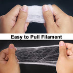 Halloween Decoration White Spider Web Artificial Stretchy Cobweb for Halloween Scary Home Party Scene Props Haunted House Decor