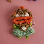 Funny Crochet Keychains Knitting Cute Sausage Mouth Doll Key Holder Knitted Storage Bag Keyrings For Car Keys Wholesale Custom