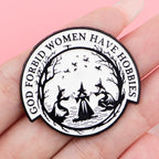 Vintage Witch Enamel Pin Fantasy Brooch Pines Lapel Pins Badge on Backpack Clothing Accessories Halloween Jewelry Party Gifts
