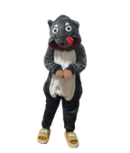 Cartoon Kigurumi For Children Kids' Animal Onesie Pyjamas Dog Wolf Dragon Dinosaur Halloween Carnival One-piece Costume Homewear