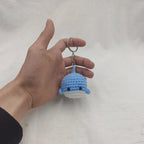 New Creative Wool Crocheted Small Whale Car Key Chain Handmade Backpack Ornaments Couple Cute Keychain