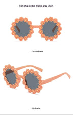 2024 New Sunglasses, Cartoon Children's Glasses For Boys And Girls, Cute Small Flowers, Little Daisy Baby Sunglasses