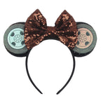 Disney Anime Cars Ears Headbands Women Sequins Bow Hairband Girls Pixar 95 Lightning McQueen Hair Accessories Kids Headwear Gift