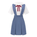 Rei Ayanami Cosplay Costume Asuka Langley Soryu Cosplay  Women School Uniform Dresses Wig Hair Clips Halloween Loli Clothing