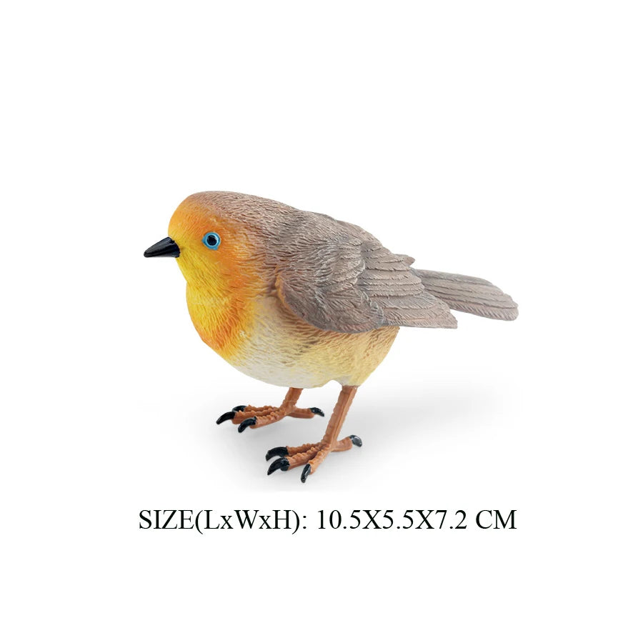 Simulation Bird Animal Kingfisher Robin Magpie Pigeon Hummingbird Model Action Figure Garden Decoration Miniature Figurines Toys