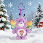 New Genuine Carebears Plush Rabbit Hat Keychain Rainbow Bear Doll Pendant School Bag Ornament Gift