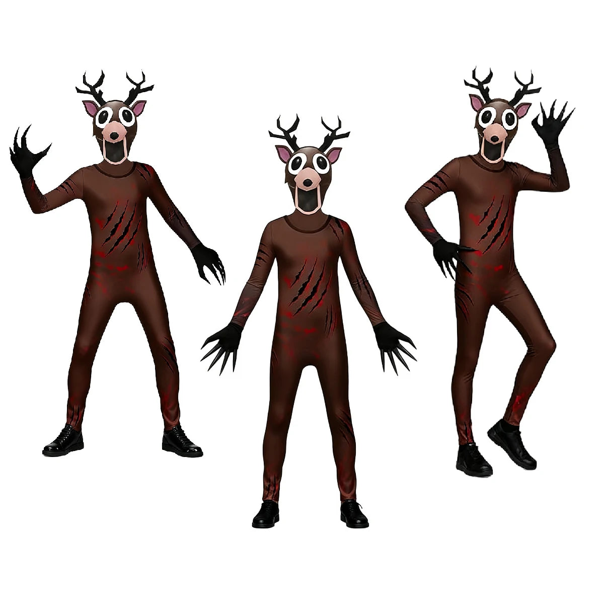 99 Nights In The Forest Deer Kids Cosplay Costume Animal Deer Owl Cosplay Jumpsuit  Halloween Party Costumes for adult childre