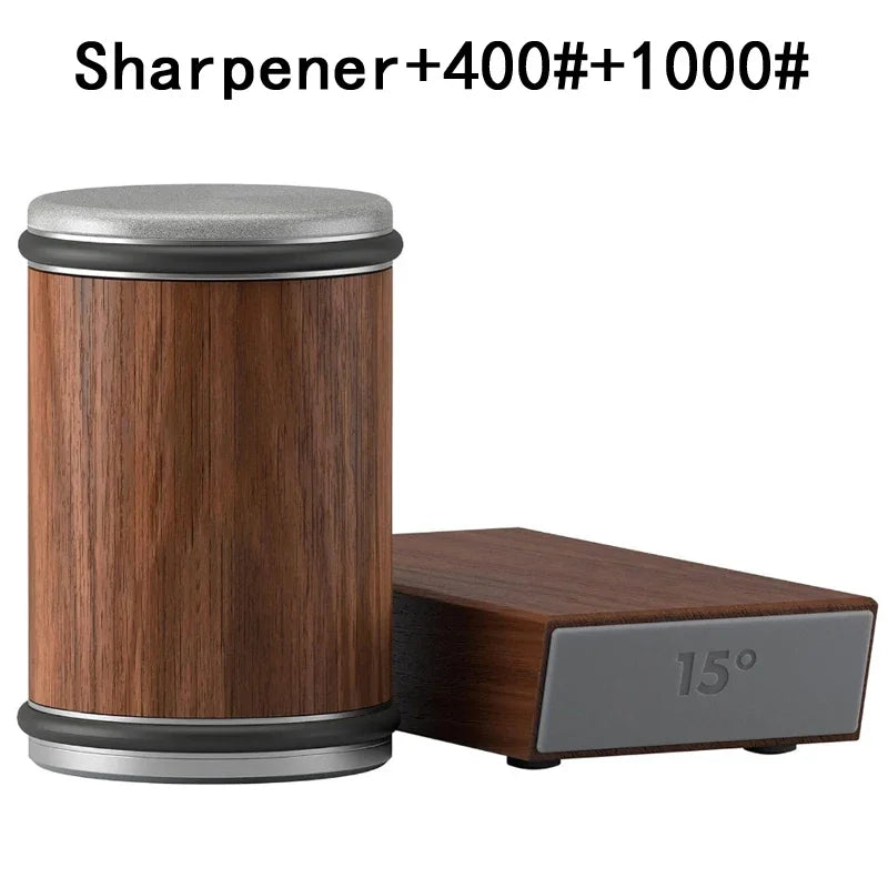 Rolling Knife Sharpener Magnetic Knife Holder Diamond Sharpening Stone Kit with 15 and 20 Degrees Angle Roller Kitchen Accessory