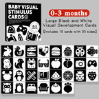 Baby Visual Stimulation Cards Montessori High Contrast Flash Card Infant Gift For Children Cognition Toy