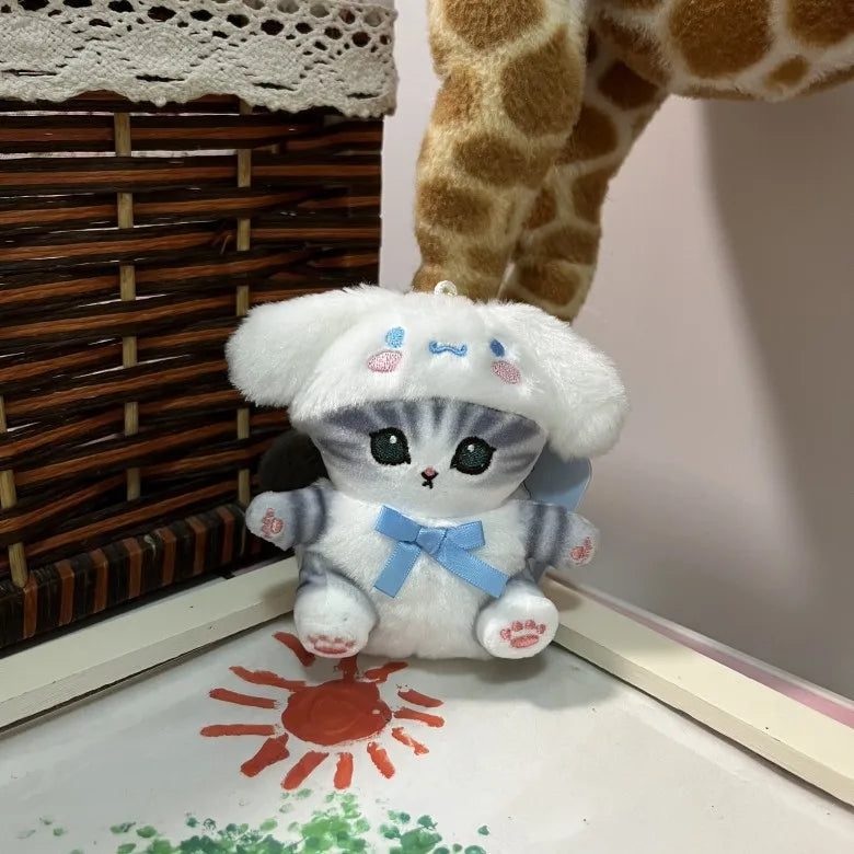 Kawaii Mofusand Cross-Dressing Sanrio Hello Kitty Kuromi Hanyodon Plush Keychain Pendant Anime Plush Backpack Pendant