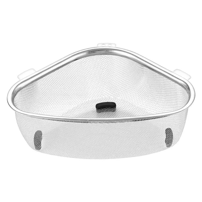 Kitchen Tools Stainless Steel Sink Drain Basket Triangle Food Filter Organizer Shelf Rack Drainier Household Accessories
