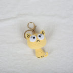 Small Cat Crochet Keychain Handmaking Crochet Cute Kitten Keyrings For Bag Pendant Knitting Animal Doll Keychain For Gift Custom