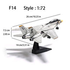 1 Piece DIY Puzzle Building Blocks Military Model Assemble Collection Toys F14 F35 B2 Fighter AH64 Helicopter Model Ornament Toy