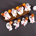 48pcs Ghost Lollipop Holder Happy Halloween Lollipop Decoration Paper Card Trick Or Treat Candy Pack kid Halloween Party
