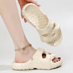 Halloween Personalized Skull Design Women Slippers Summer Outdoor Fun Slide Thick Sole Platform Beach Non-Slip Women Sandal