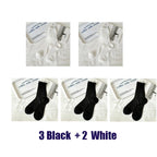 5 Pairs/Lot Women Hollow Mesh Tube Socks Ear Fungus Edge Socks Ins Trendy Spring Summer Loose Mouth Thin Style Girls Pile Socks