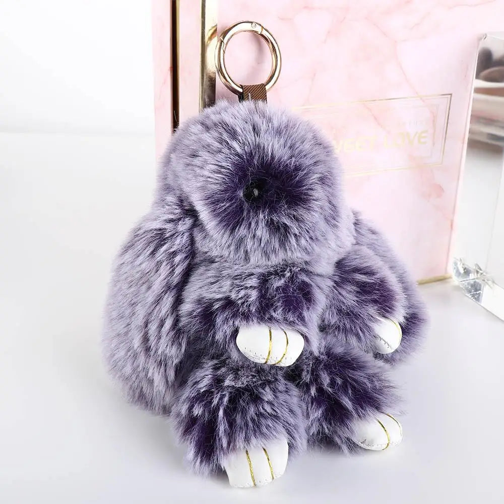 Pendant Plush Toy Bags Pendant Jewelry Ornament Fluffy Toy Doll Plush Bunny Keyring Plush Bunny Keychain Rabbit Fur Keychain