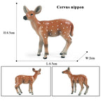 Oenux Forest Deer Animals Simulation Wild White-Tailed Elk Action Figures Moose Figurines Model Decoration Toy Kids Xmas Gift