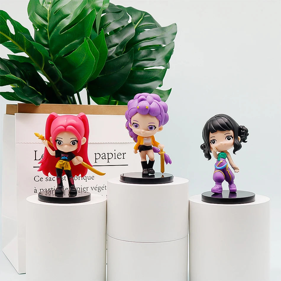 10pcs/Set Witch Huntress Squad Anime Figure Toys Q Version Derpys Tiger Rumi Mira Zoey Sussy Figurine Doll Fans Christmas Gift