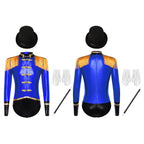 Girls Ringmaster Magician Costume Long Sleeve Leotard Circus Dress Halloween Lion Tamer Theme Carnival Party Fancy Dress Up