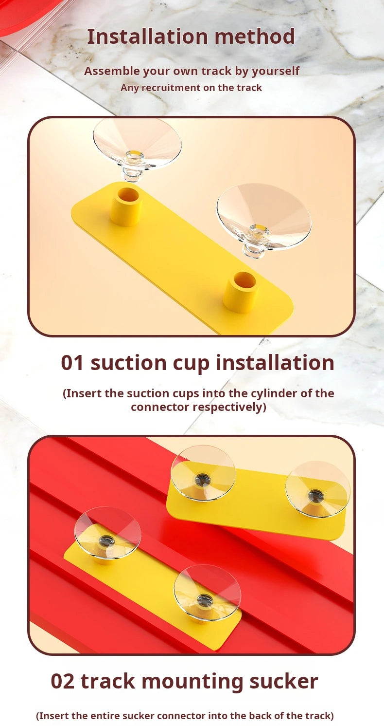 Net Bag/Box 13Ft/16.3Ft Flexible Track Toy & Mini Car DIY Competitive Rail Vehicle Game Educational Gift for Children Christmas