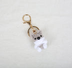 Mini Animal Doll Series Crochet Keychain Knitted Small Rabbit Doll Keyrings Mini Puppy Cute Keychain Wholesale Custom Accessory