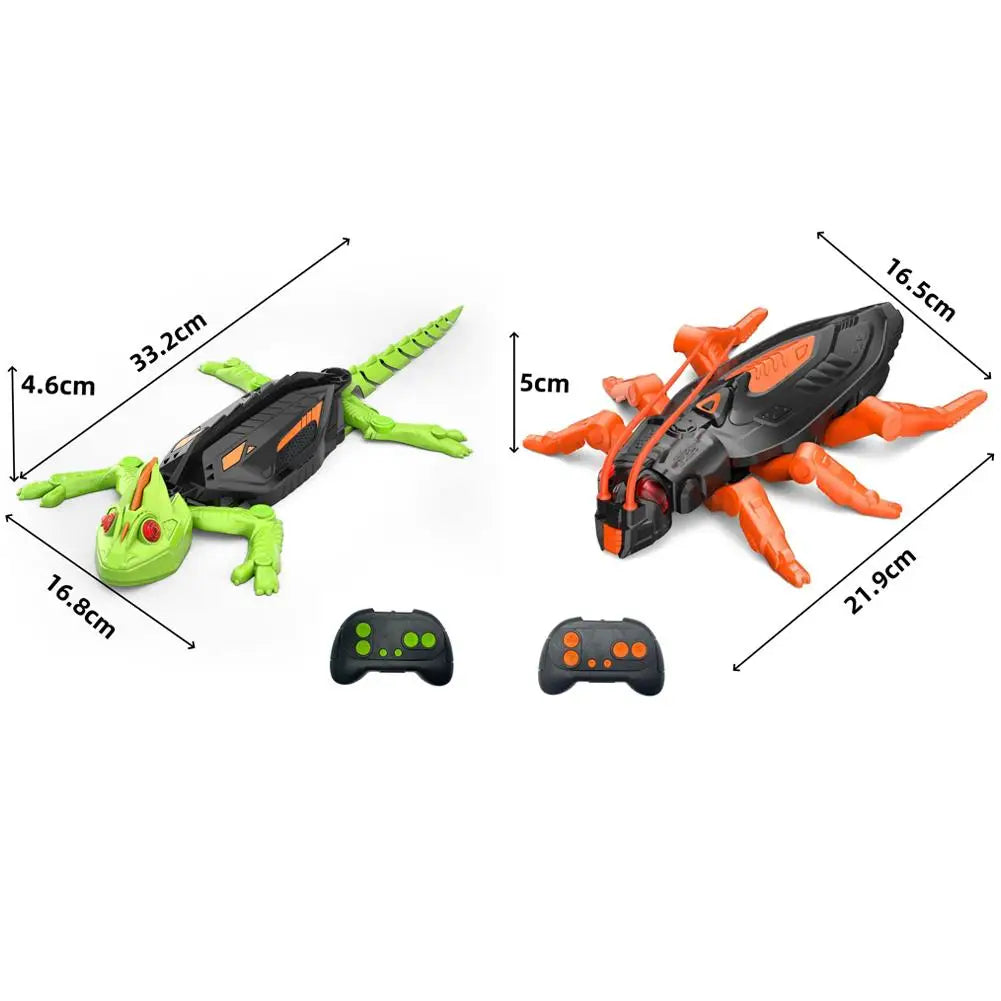 Realistic Biomimetic RC Wall Climbing Lizard Robot Toy, Remote Control Gecko that Climbs Glass & Smooth Walls for Children