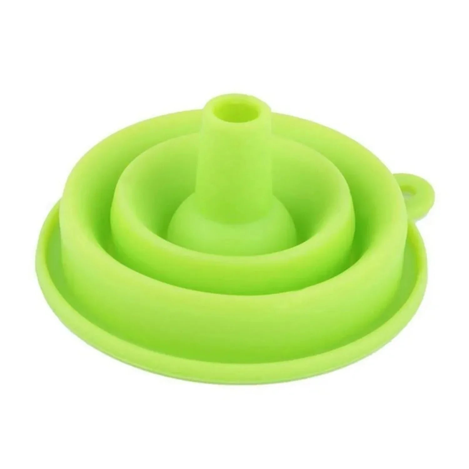 1pc Mini Silicone Foldable Collapsible Funnel, Kitchen Hopper Tool (Random Color)