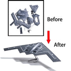 1 Piece DIY Puzzle Building Blocks Military Model Assemble Collection Toys F14 F35 B2 Fighter AH64 Helicopter Model Ornament Toy