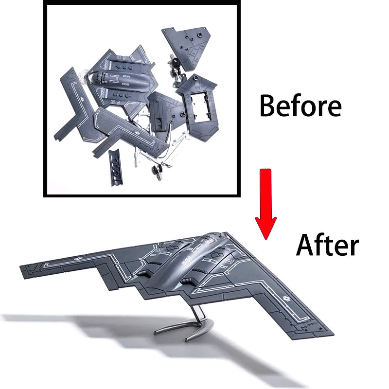 1 Piece DIY Puzzle Building Blocks Military Model Assemble Collection Toys F14 F35 B2 Fighter AH64 Helicopter Model Ornament Toy