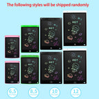 Multi-Size LCD Writing Tablet for Kids 6.5/8.5/10/12 Inch- Reusable Drawing Board, Eye Protection, Lock & Erase Educational Gift
