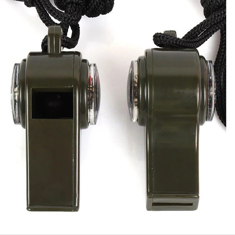Outdoor Whistle Plastic Multifunctional 3-in-1 Whistle Survival Whistle Compass Thermometer Whistle Referee Whistle