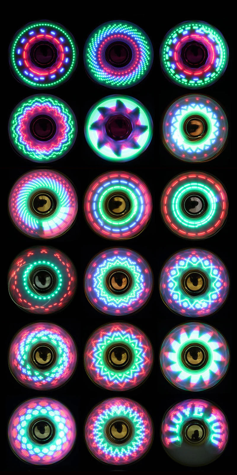 Creative Luminous LED Light Fidget Spinner Hand Top Spinners Glow In Dark Light EDC Figet Spiner Finger Stress Relief Toys