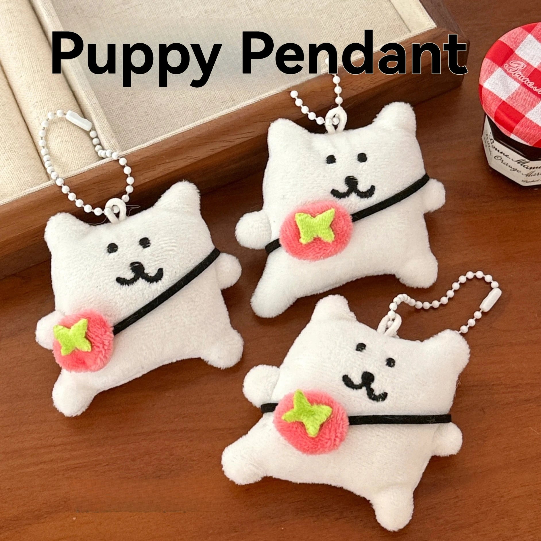 1/3 Pcs Cute Cartoon Puppy Doll Pendant Versatile Plush Doll Pendant Backpack Keychain Decorative Small Pendant