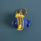 Ocean Series Animal Doll Crochet Keychain Handmaking Knitted Tropical Fish Keyrings Crochet Shark Doll Keychain Custom Accessory