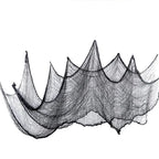 76x183cm Halloween Decorations Black Creepy Gauze Cloth Window Table Door Net Spooky Fancy Dress Party Haunted House Wall Decor