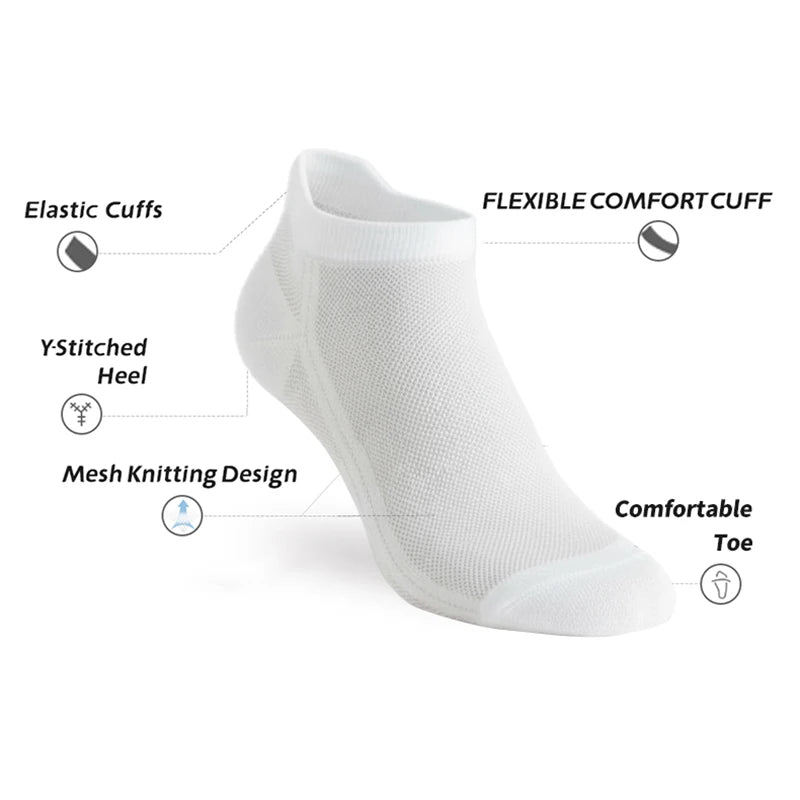 10/20 Pairs Men's Ankle Socks, Breathable Mesh Sports Socks, Casual Athletic Summer Thin Short Socks