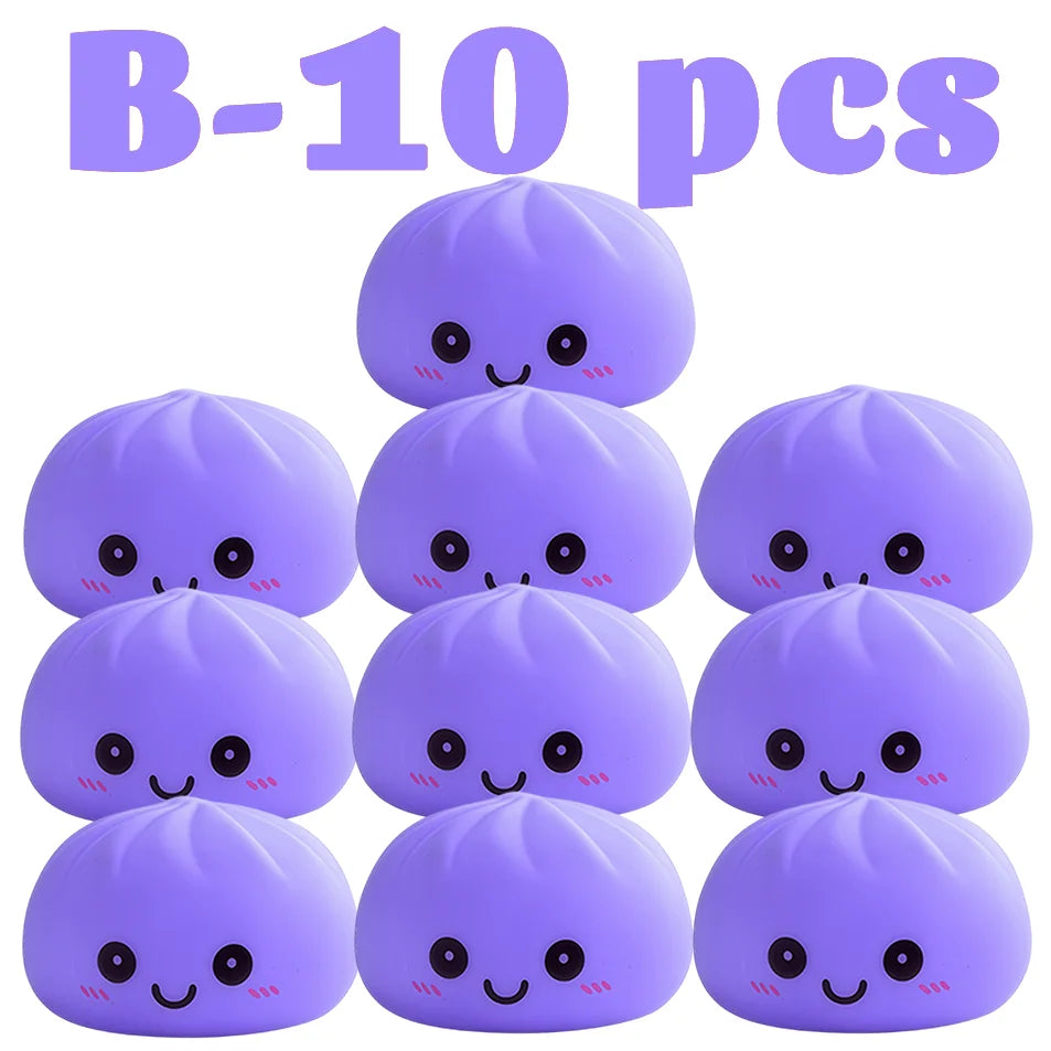 2027 New Dumpling Night Lights Glowing Dumplings Desktop Ornament Cute Glowing Dumpling Steamer Box Kawaii Dumpling Lights Gifts