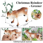 Oenux Forest Deer Animals Simulation Wild White-Tailed Elk Action Figures Moose Figurines Model Decoration Toy Kids Xmas Gift