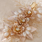 Fashion Pearl Flower Clip Silver Color Hair Combs Wedding Bridal Jewelry Accessories Headpieces For Woman Bride Hair Ornaments