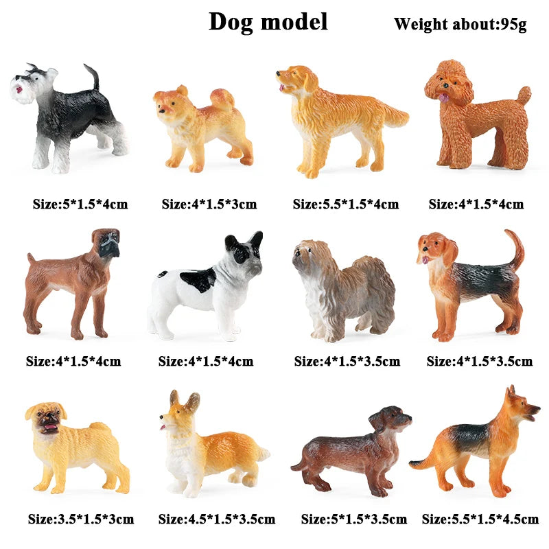 Oenux Montessori Miniature Lion Shark Horse Dinosaur Animals Model Set Action Figures Figurine Zoo Cute Education Kids Toy Gift