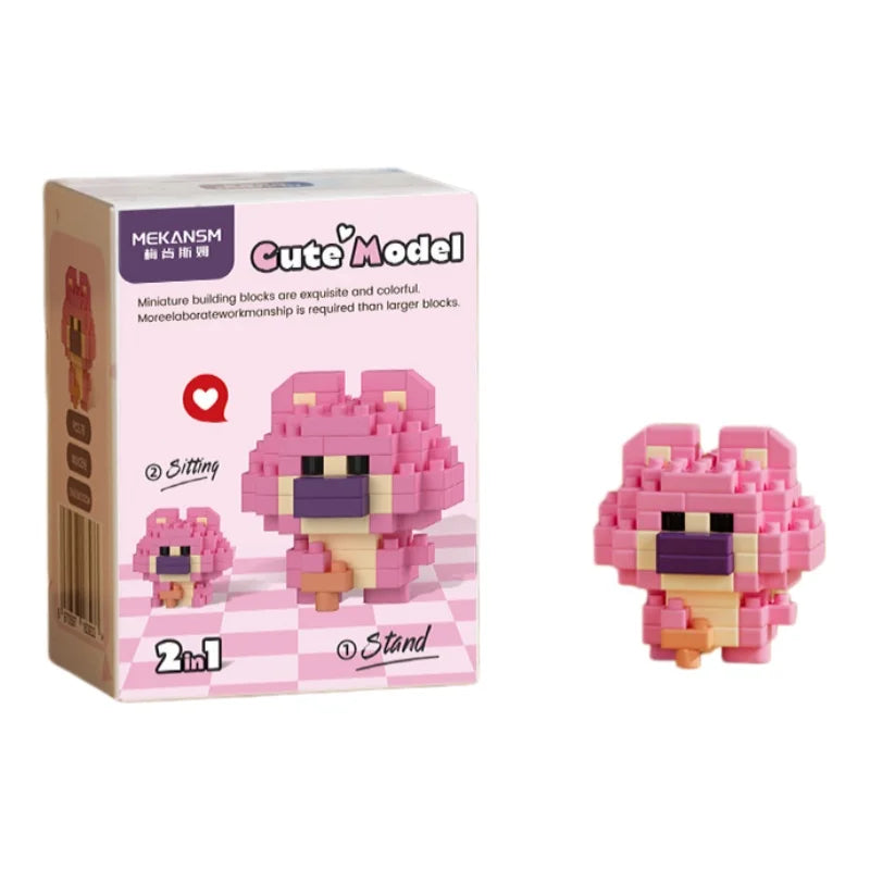 Disney 214 style Winnie LinaBell StellaLou Building Blocks Princess Cartoon Figrues Bricks Children's Assembly Toys Model Gift