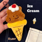 1/6 Pcs Cartoon dessert doll pendant girl's heart versatile keychain backpack decoration doll pendant