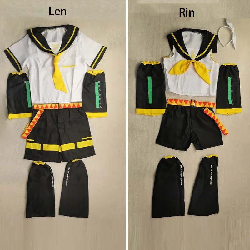 Homchee Trends COS Anime Men Len Cosplay Costume Anime Women Rin JK Uniform for Comic Con Outfits